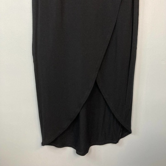 CABI Runaround Draped High Low Maxi Jersey Skirt Size M Black Style 5052 Ruching - Picture 11 of 12